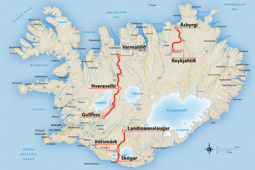 carte de l'Islande © Xavier Bonacorsi